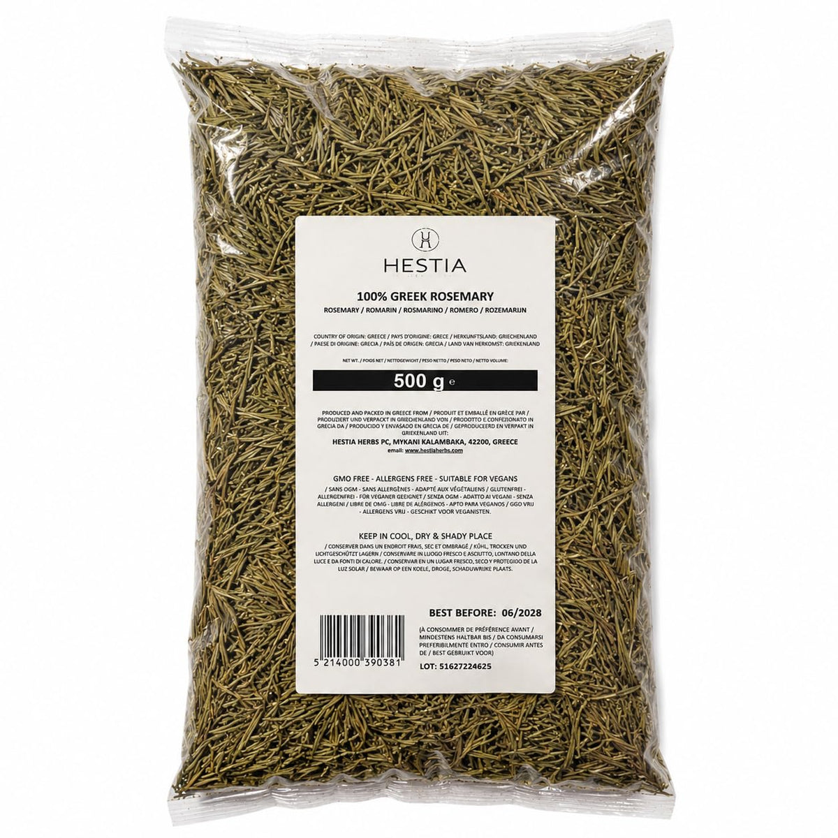Hestia Herbs Dried Rosemary Leaves - 500g