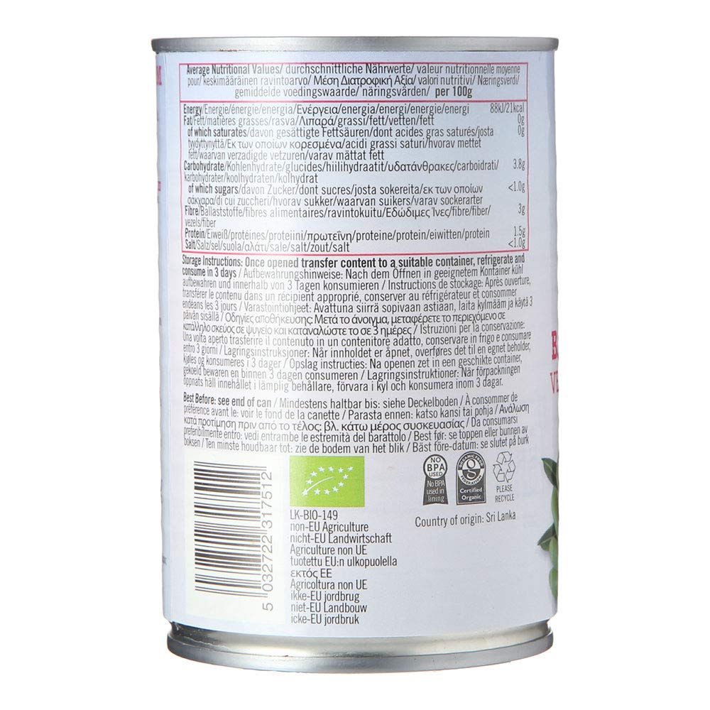 Biona Organic Banana Blossom in Salted Water - Pack of 4 x 400g | High in Fibre | Suitable for Vegans