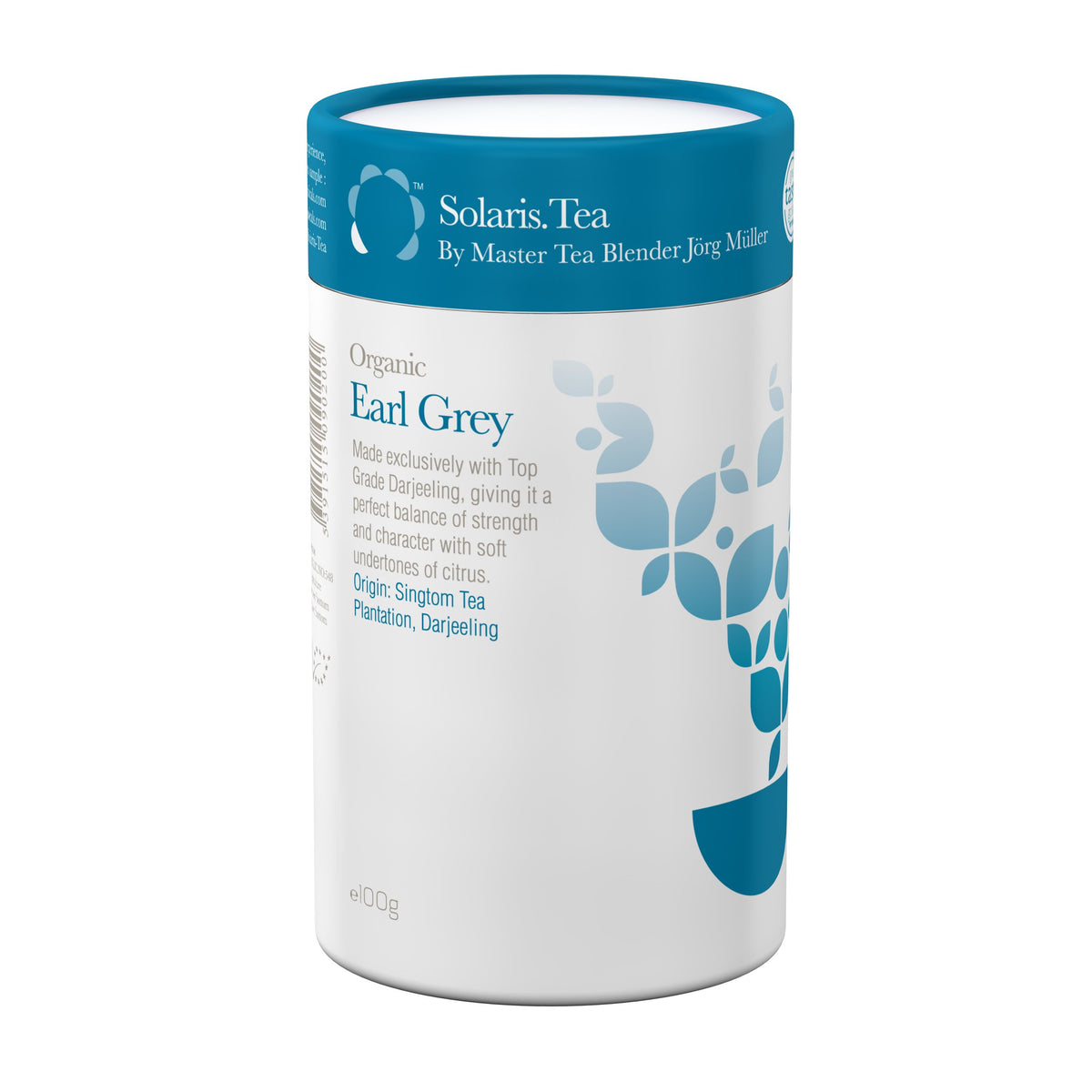 Solaris Tea Organic Loose Whole Leaf Earl Grey - 100g | Antioxidant Rich | Bergamot Infused
