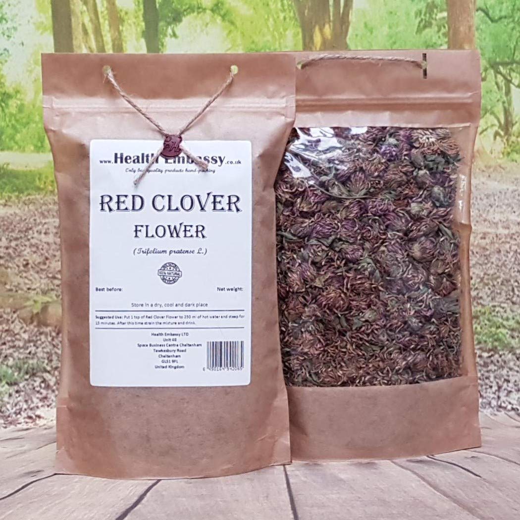Health Embassy Red Clover Flower Loose Leaves - 100g | Herbal Tea | Immunity Support