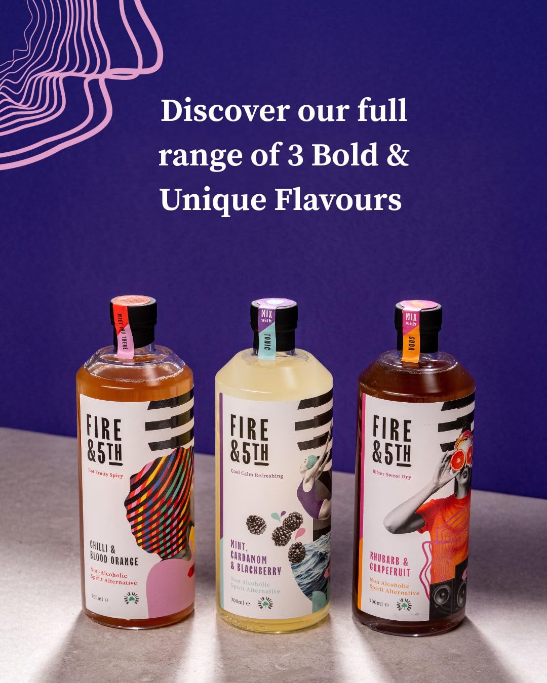Fire & 5th Rhubarb & Grapefruit Alcohol-Free Spirit Alternative - 700ml 9