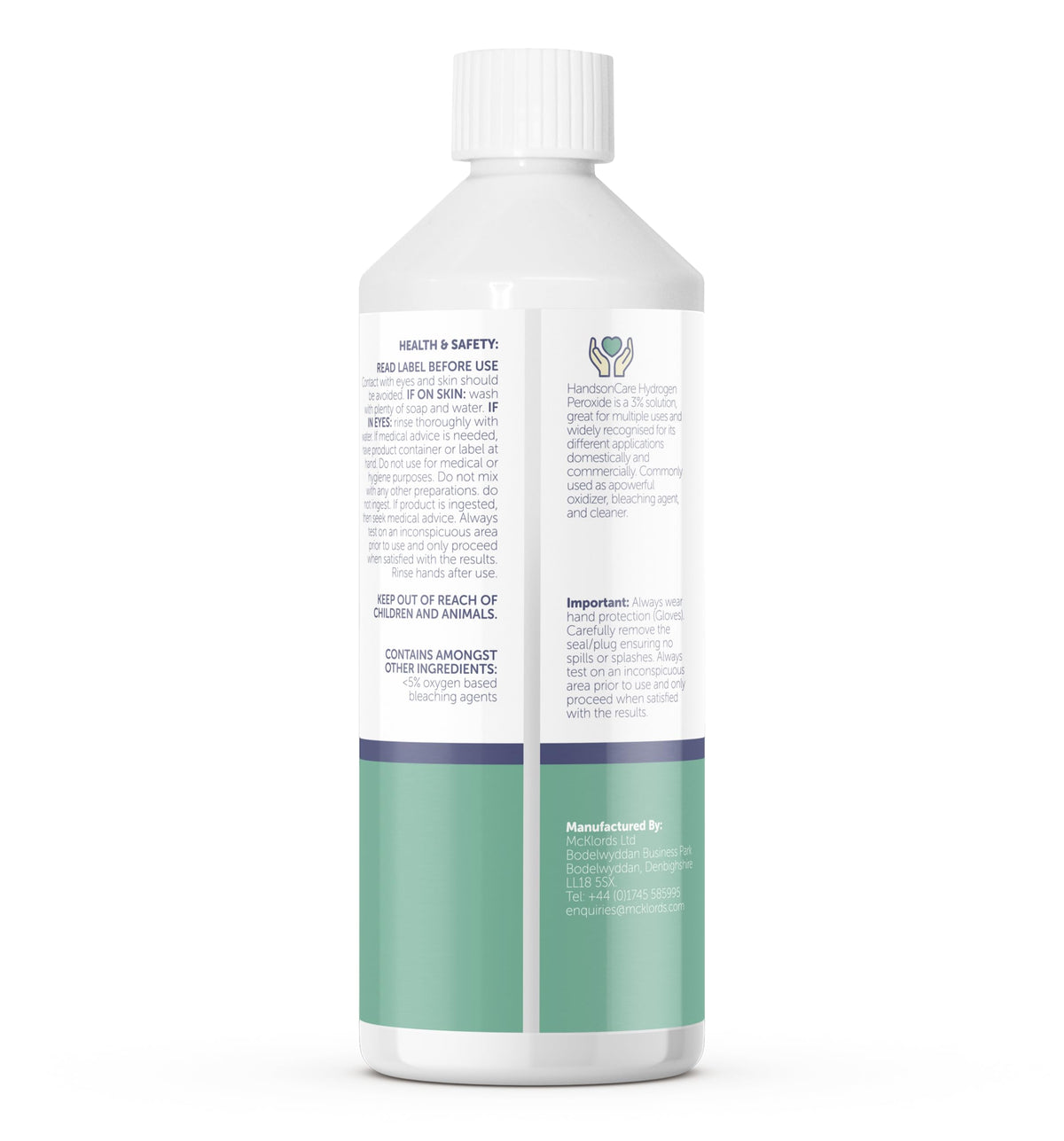 HandsOnCare Hydrogen Peroxide 3% All-Purpose Cleaner & Stain Remover - 500ml Liquid 8