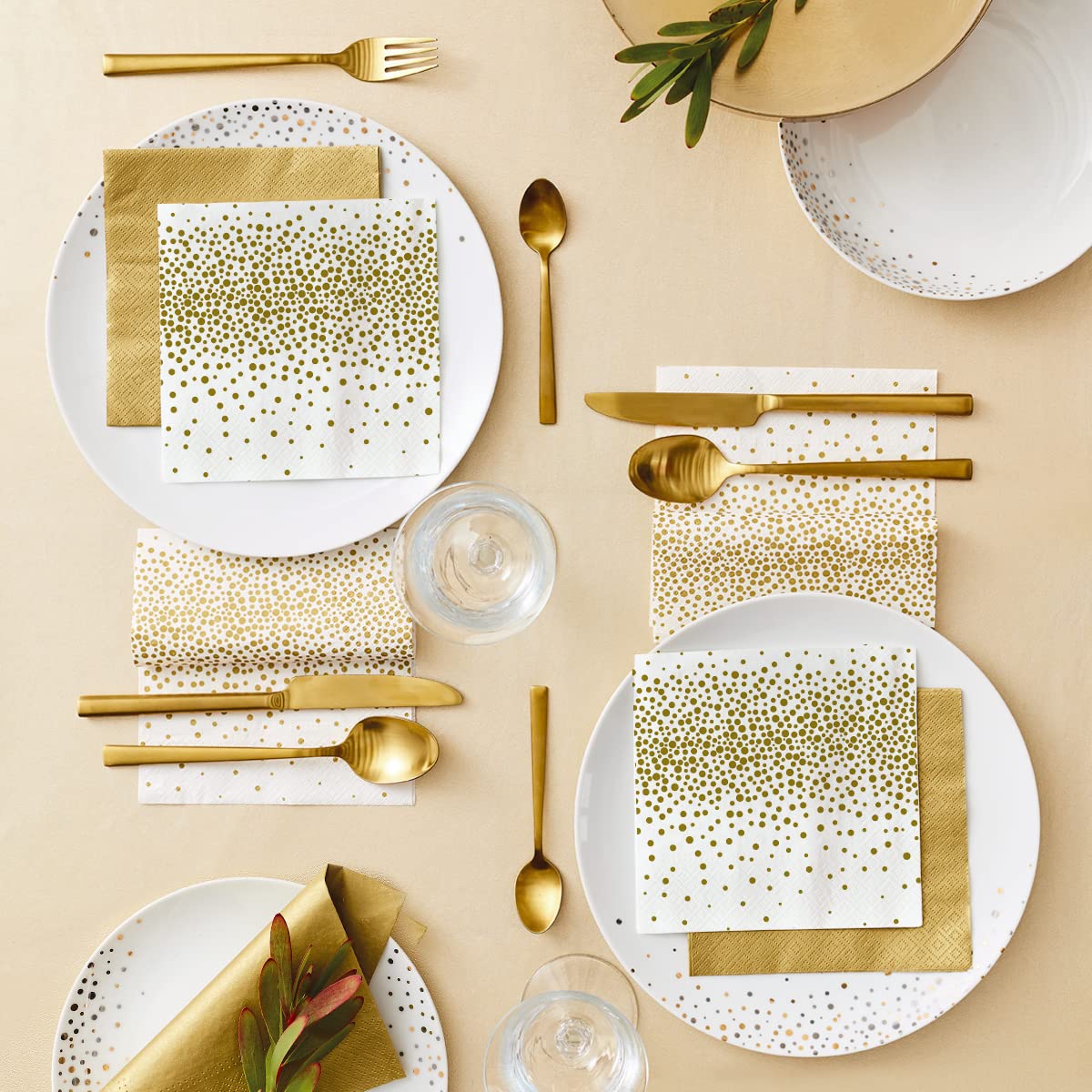 PAW Decor Collection Paper Napkins - Confetti Gold | 33 x 33 cm | 20 Pack 5