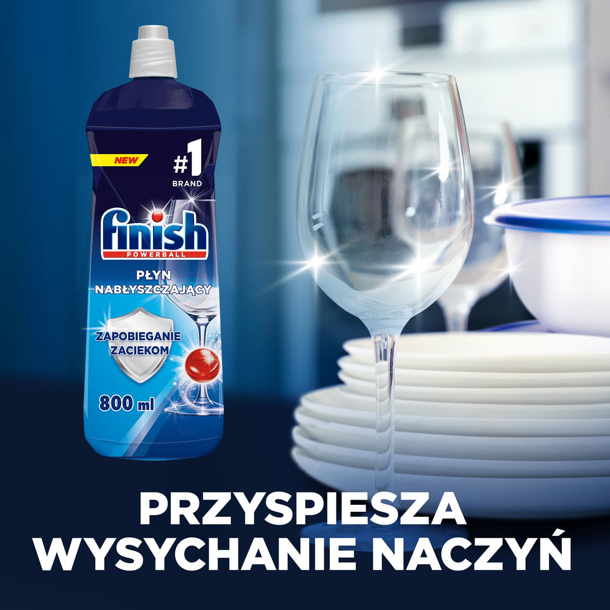 Finish Rinse Aid Shine & Protect - Fights Water Spots, Rinses Residue, 800ml 3