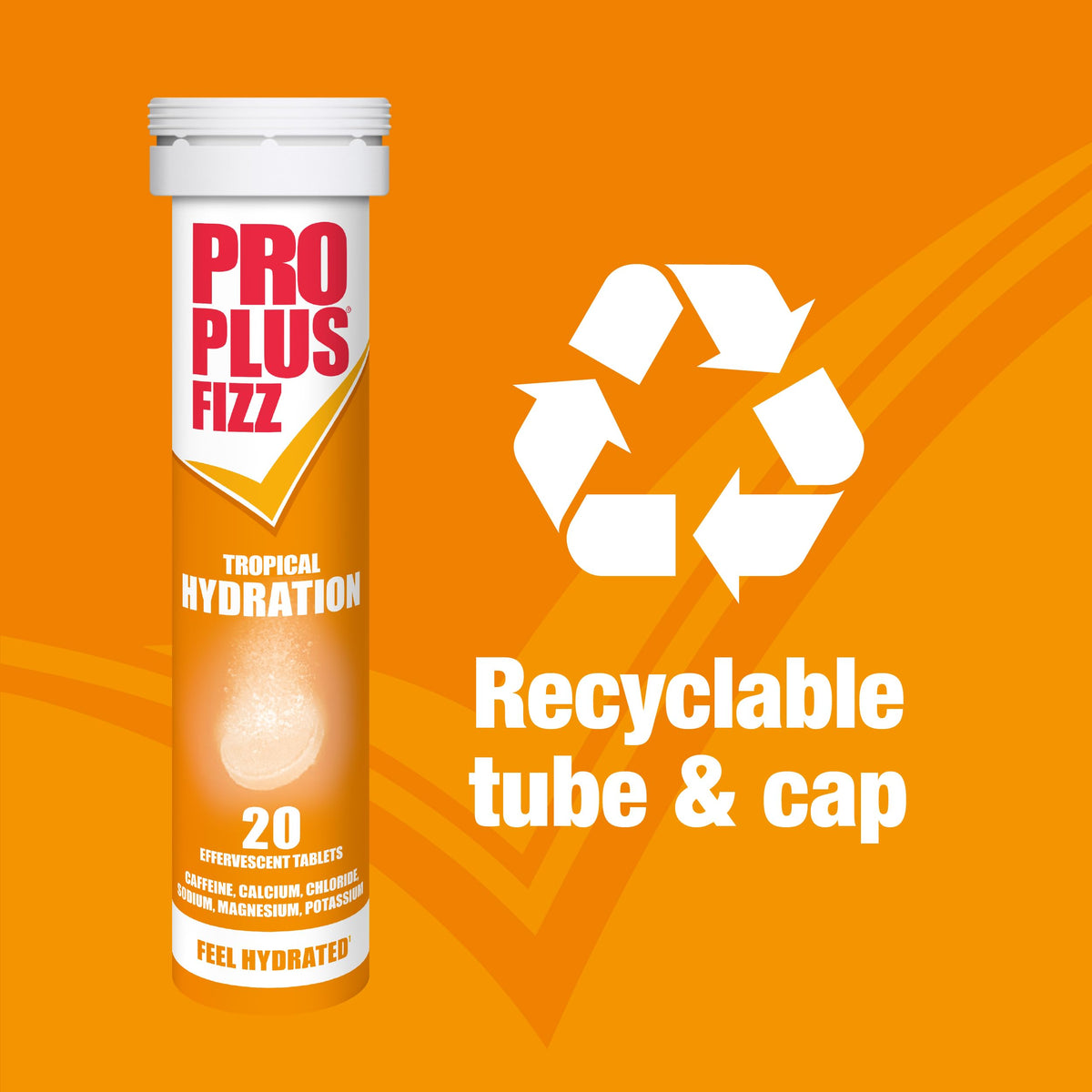 PRO PLUS Fizz Hydration - 20 Effervescent Electrolyte Tablets | Tropical Flavour | Vegan 3