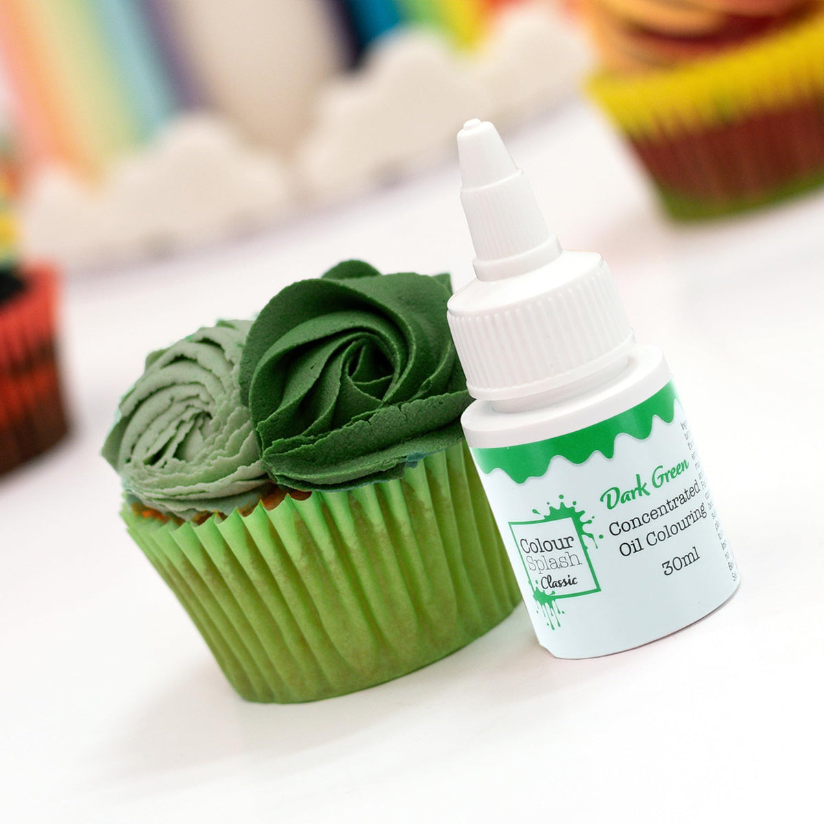 Colour Splash Oil Based Food Colouring - Dark Green | Edible, Vibrant, For Baking | 30ml