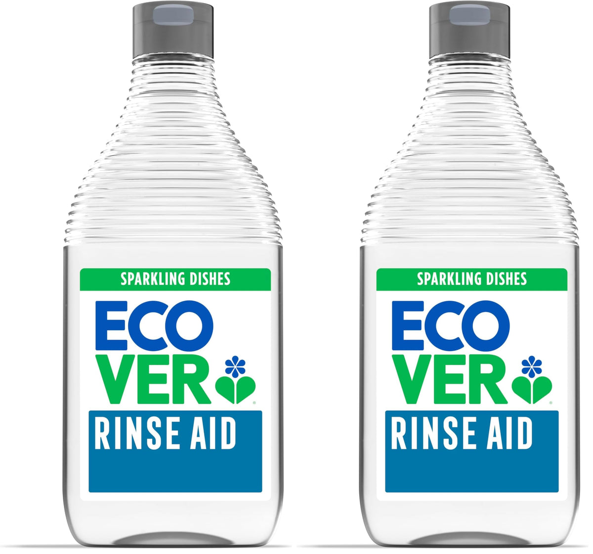 Ecover Dishwasher Rinse Aid - Sparkling Dishes & Spot Prevention | 450ml (Pack of 2)