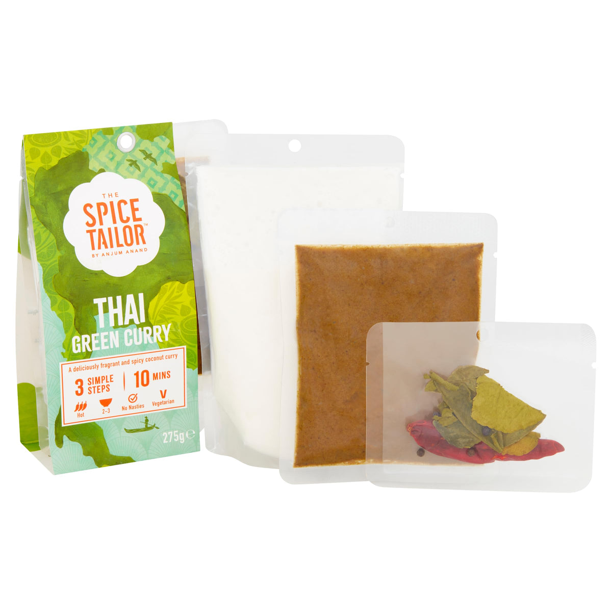 The Spice Tailor Thai Green Curry Meal Kit - Authentic Flavour, Serves 2-3, Pack of 5 4