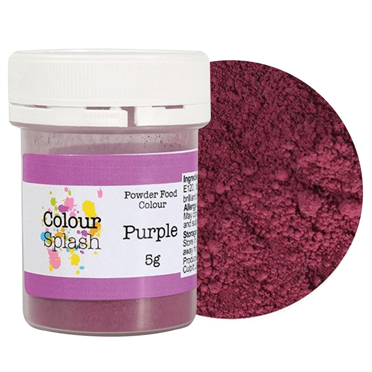 Colour Splash Edible Food Colouring Dust - Matt Finish, Powder, 5g