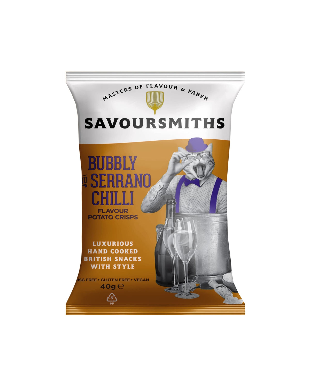 SAVOURSMITHS Bubbly and Serrano Chilli Crisps - Multipack | 40g x 24