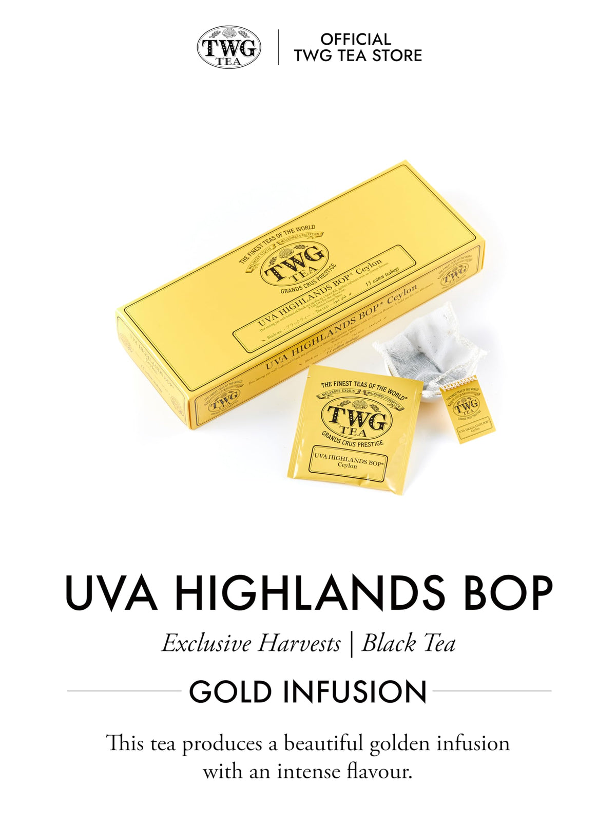 TWG Tea UVA Highlands BOP Black Tea - 15 Hand Sewn Cotton Teabags | 40g 4