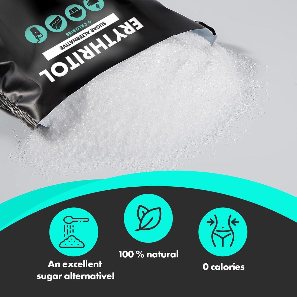 Nature Diet Erythritol - Natural Sweetener, Zero Calories | 1000g 3