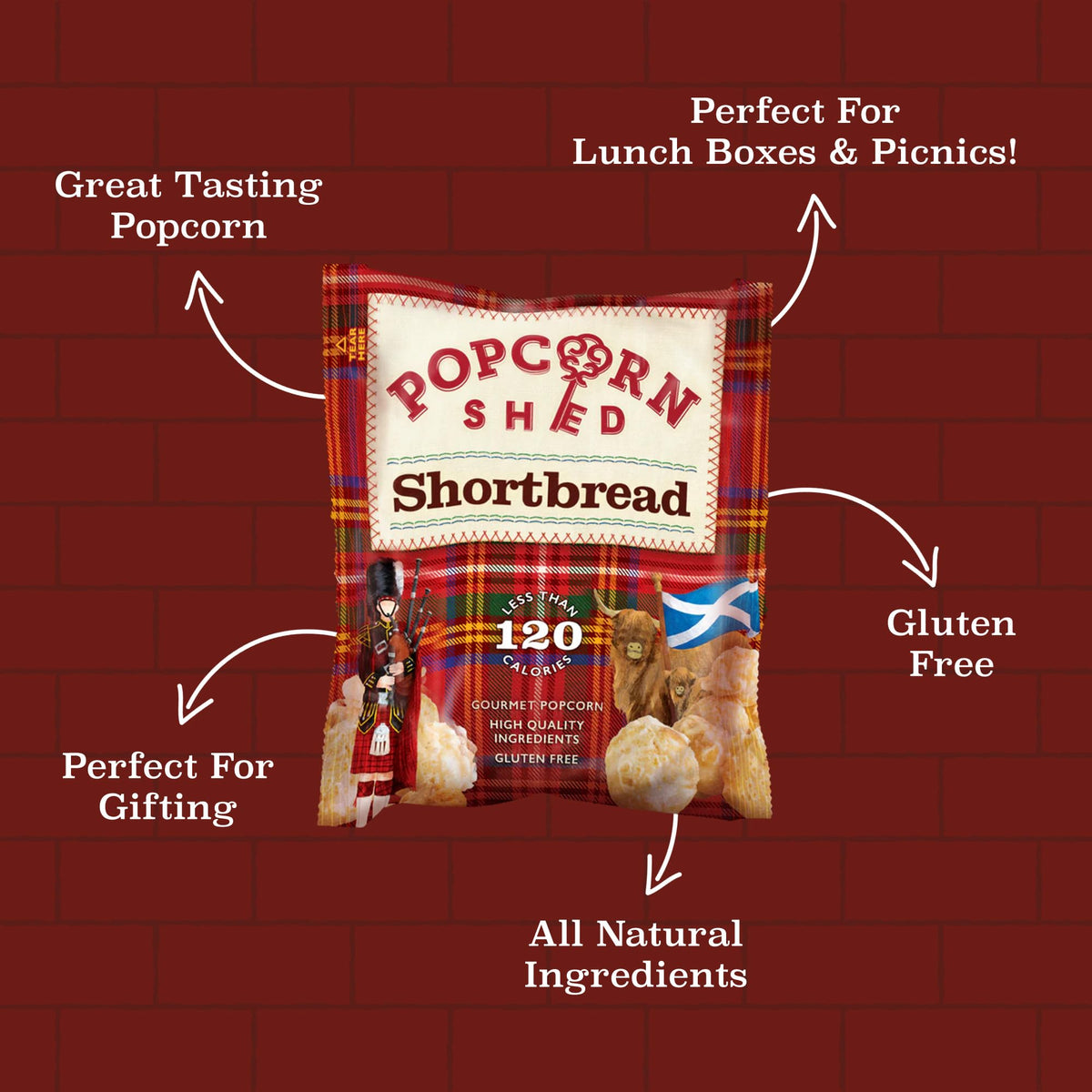 Popcorn Shed Shortbread Caramel Gourmet Popcorn - Gluten Free, 24g 4