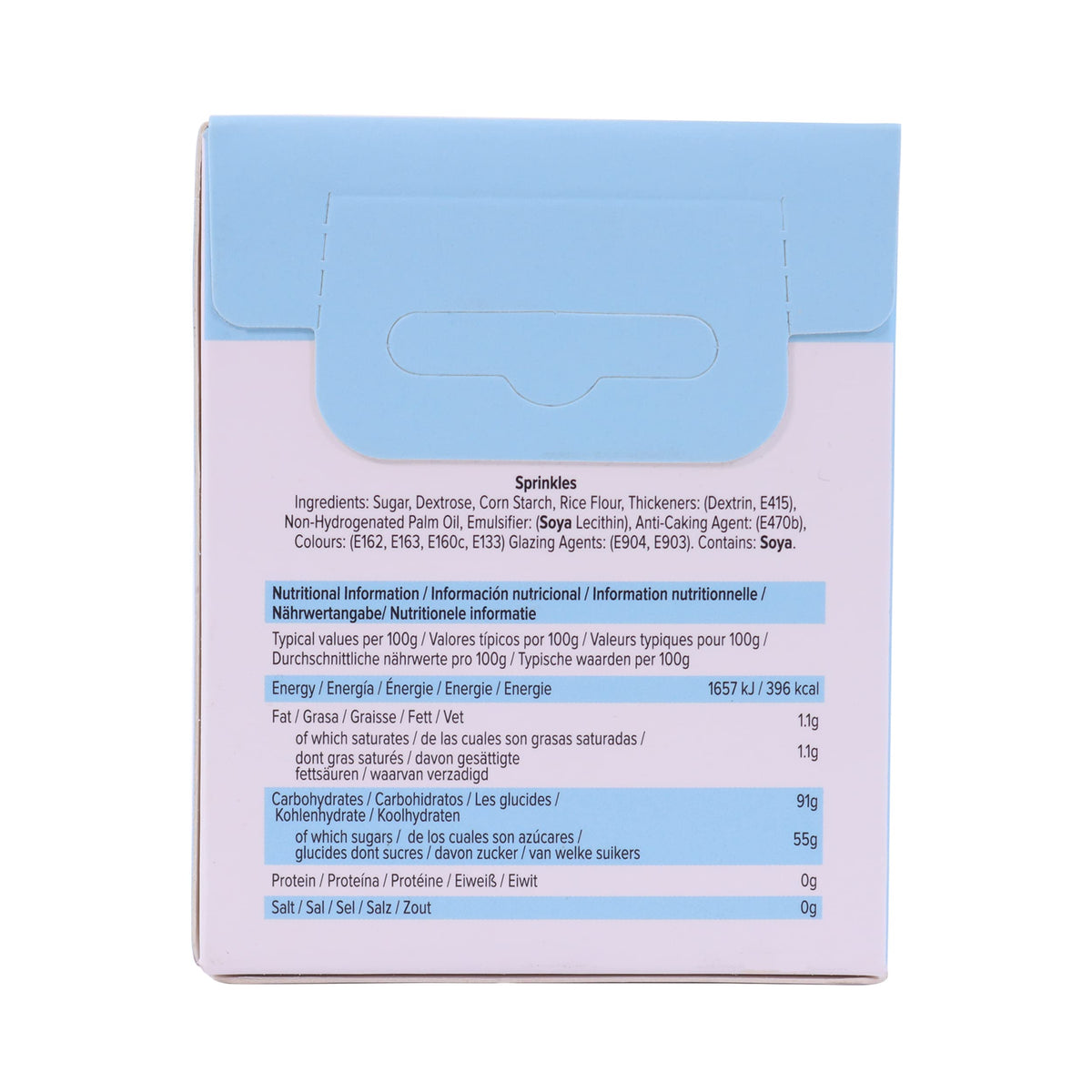 PME Out the Box Sprinkle Mix - Candy Floss Theme, Sugar Shapes, Resealable Box, 120g (Pack of 2)