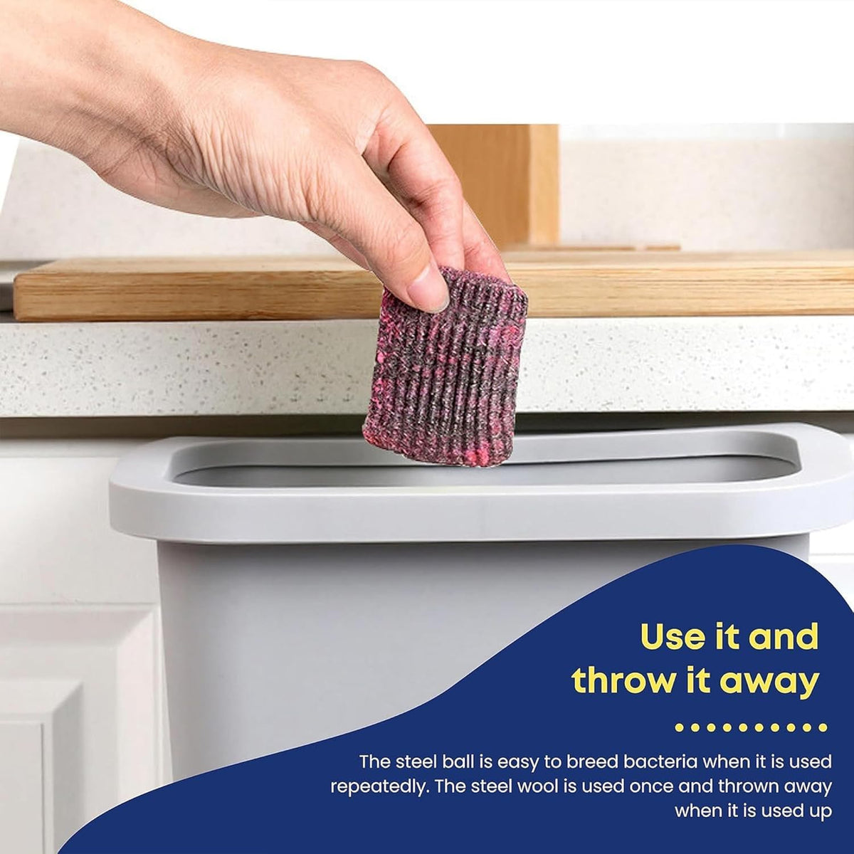 HomeSmith Soap Pads - 12 Pack Scouring Cleaning Steel Wool Scrub Wash Hob Oven Sink Cooker 6