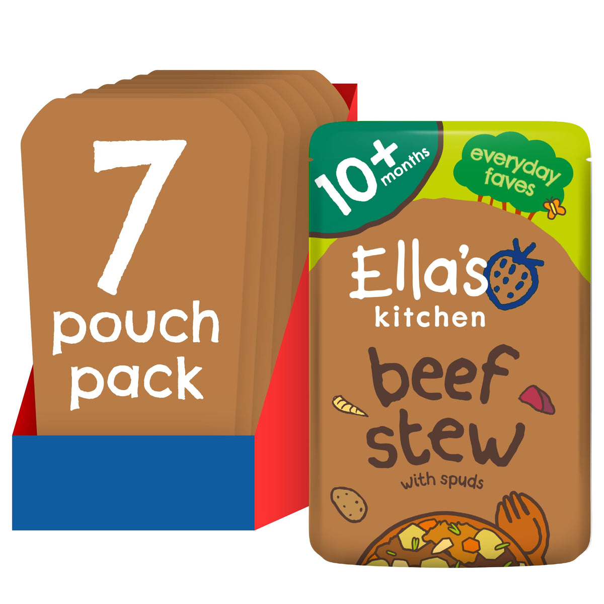 Ella's Kitchen Wonderfully Warming Beef Stew with Spuds 190g (Pack of 7)