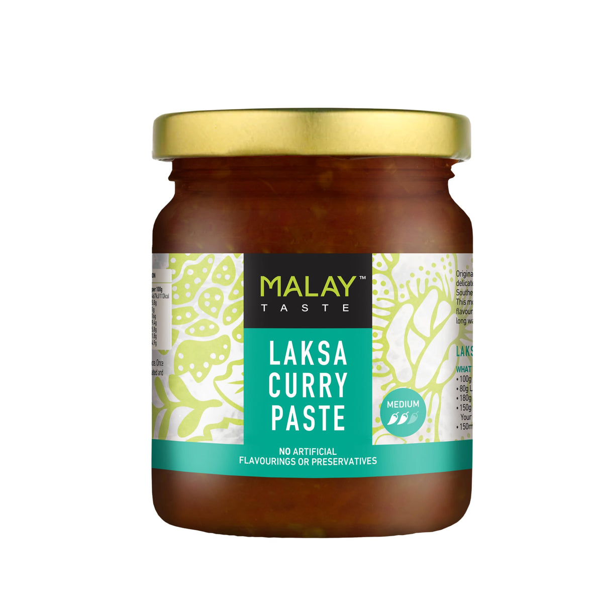 Malay Taste Laksa Curry Paste - Authentic Southeast Asian Cuisine | 6x185g Jar