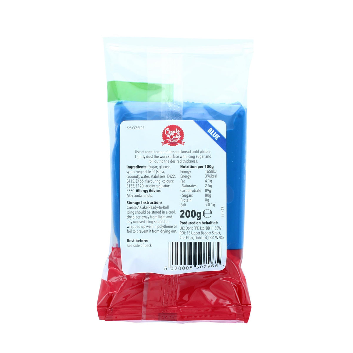 Create A Cake Blue Ready to Roll Fondant Icing - 1.6kg Pack | Palm Free Sugar Paste 5