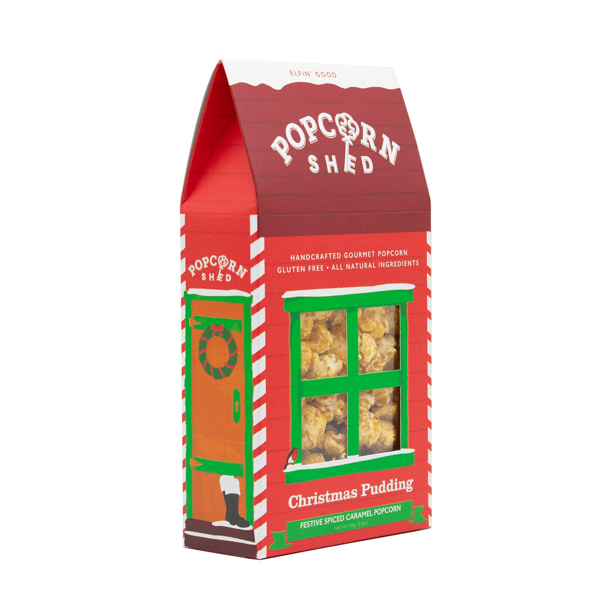 Popcorn Shed Christmas Pudding Flavoured Popcorn - 3 x 80g Packs 4