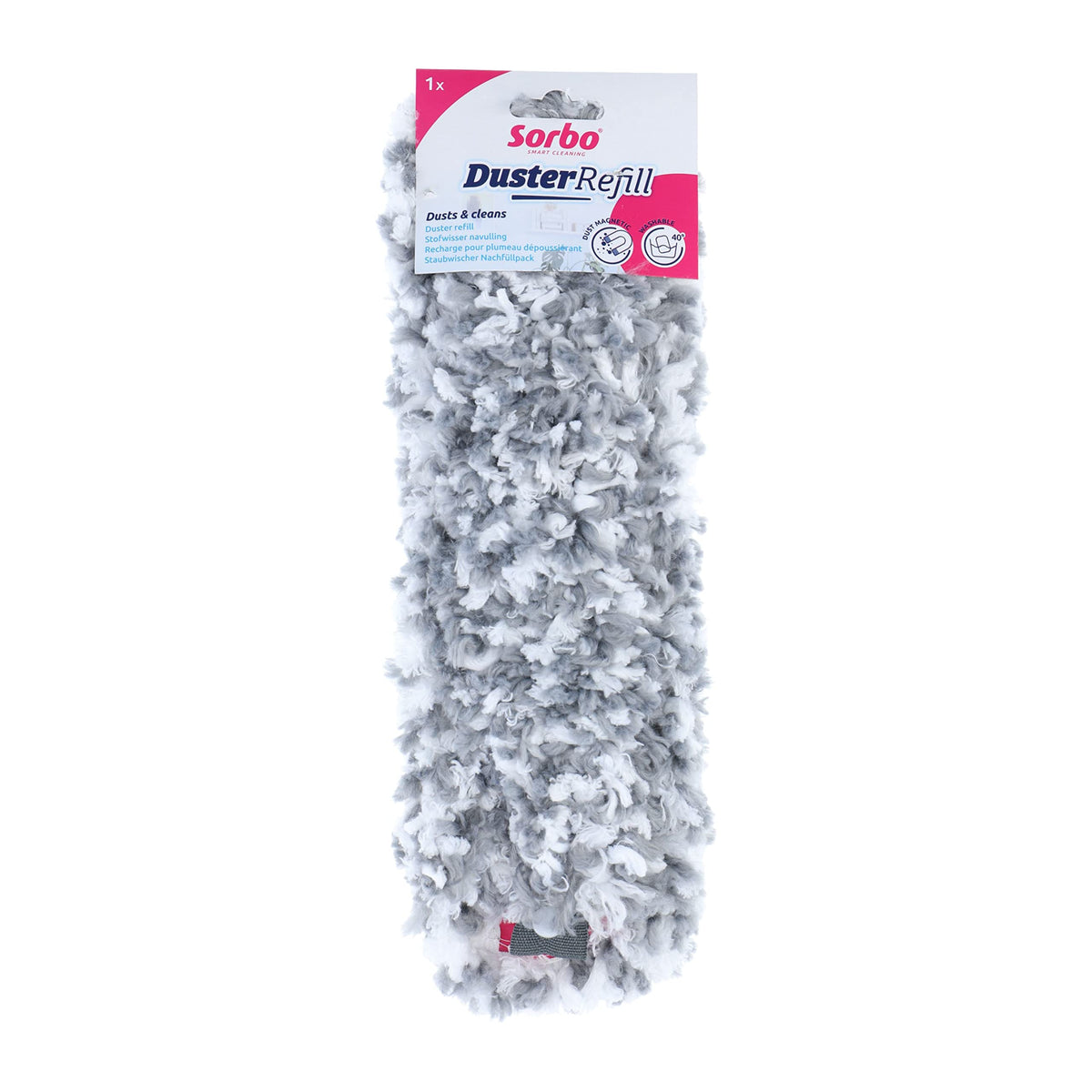 Sorbo Microfibre Duster - Chemical-Free Cleaning | Grey/White, Regular Size