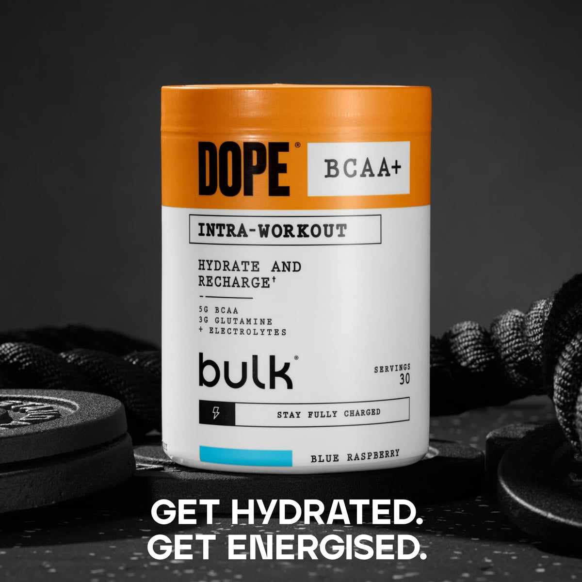 BULK POWDERS Dope BCAA+ Powder - Blue Raspberry, 360g 2