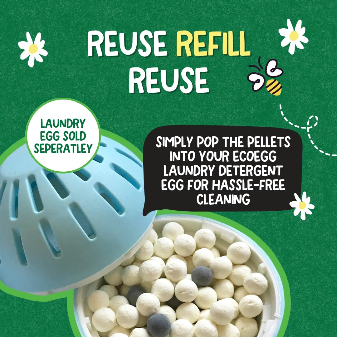 Ecoegg Laundry Egg Refill Pellets - 50 Washes | Fresh Linen Bio Scent | Detergent Capsules 3