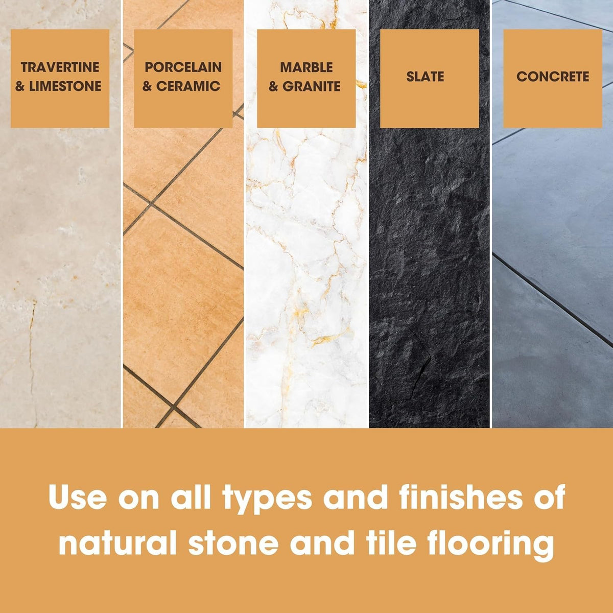 Furniture Clinic Stone & Tile Floor Cleaner - Concentrated Formula | Cleans 1000m² | Lemon Scent 5