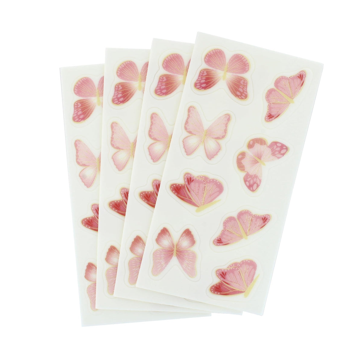 Culpitt Pink & Gold Butterflies Edible Cupcake Toppers - 32 Count | Fondant Sugar Paste 5