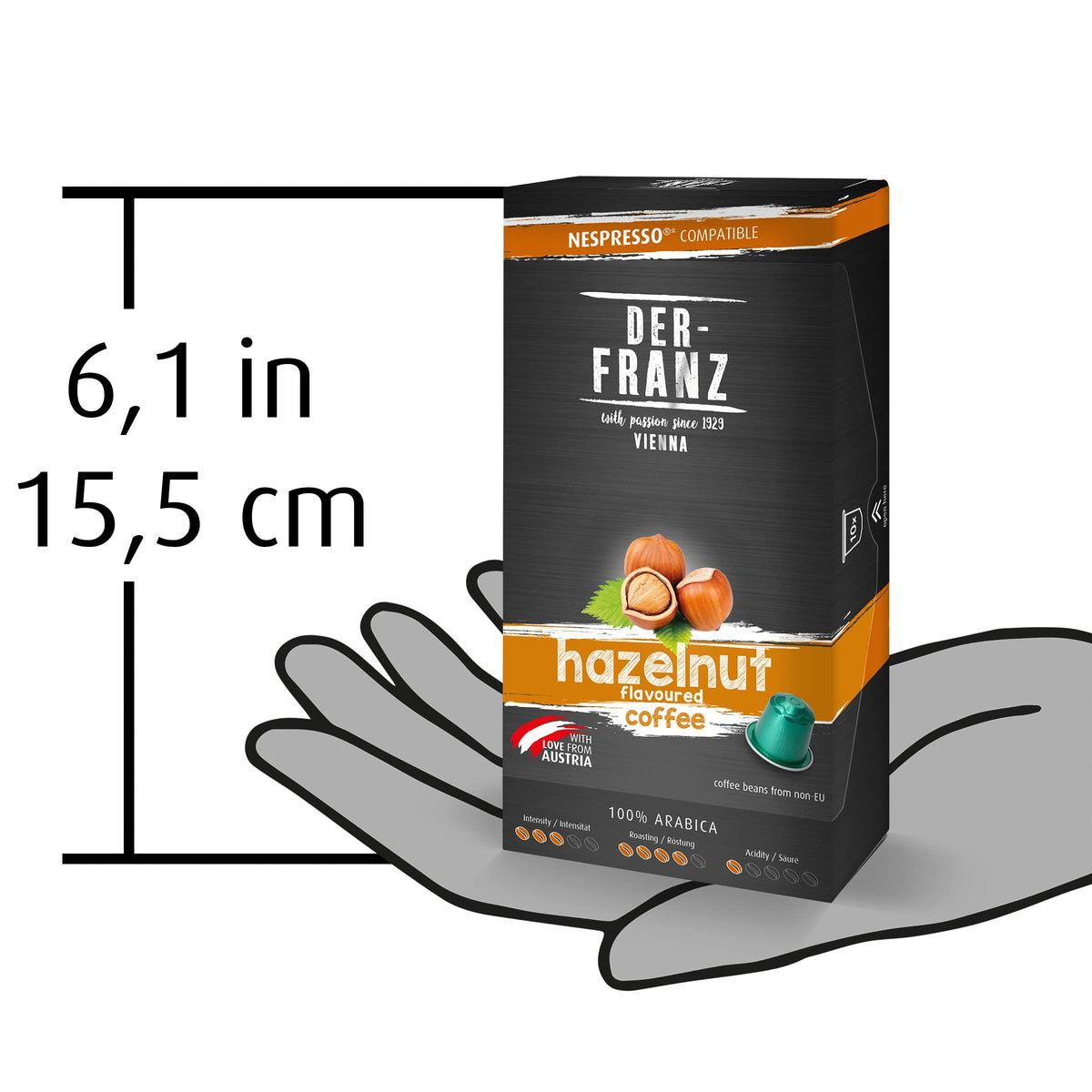 Der-Franz Hazelnut Aroma Coffee Capsules - 10 Count Pack of 4 7