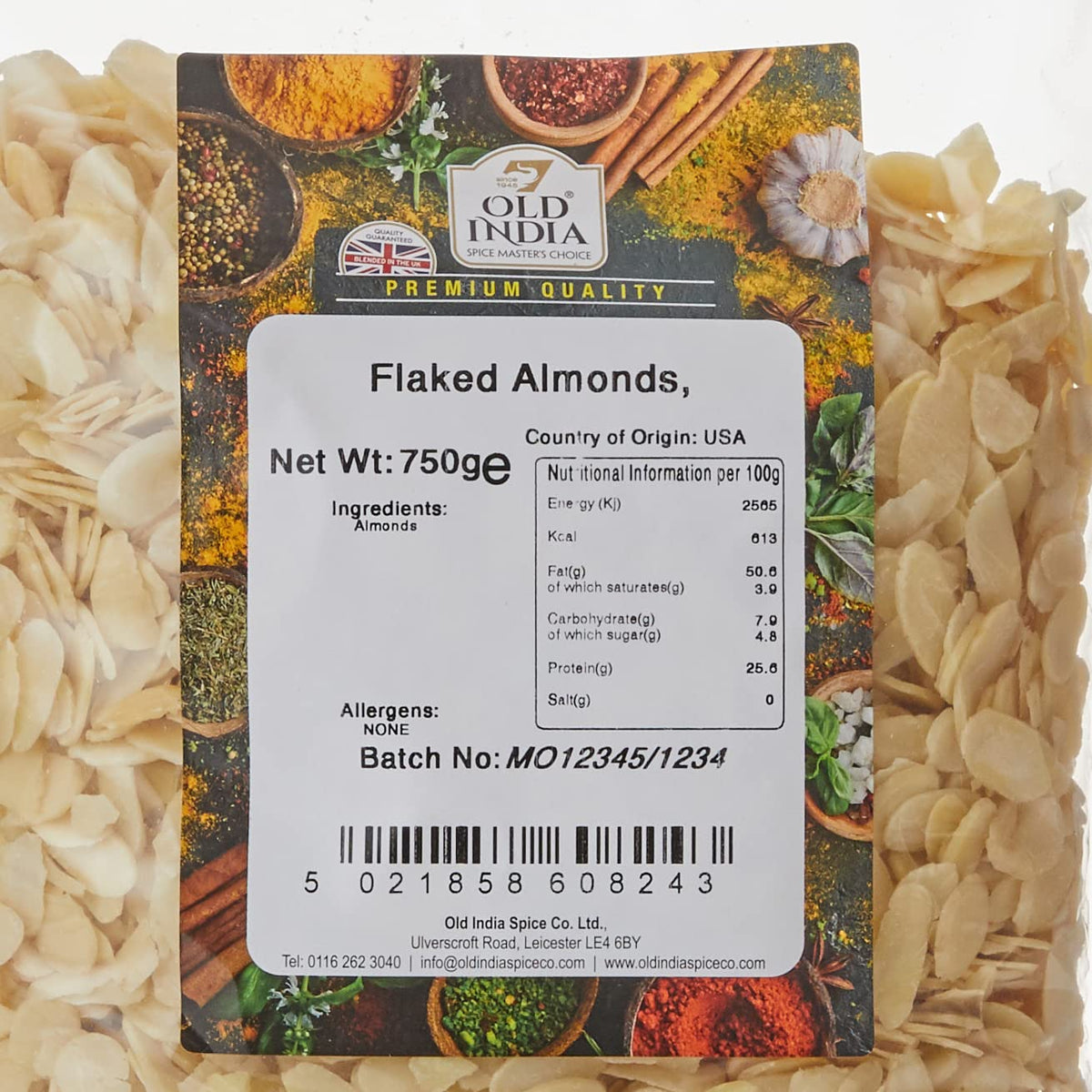 Old India Flaked Almonds - 100% Natural, Additive-Free | 750g 2