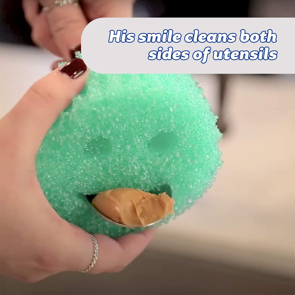 Scrub Daddy Colors Sponges - Temperature Controlled, Non-Scratch, Odor Resistant | 2 Pack Green 4