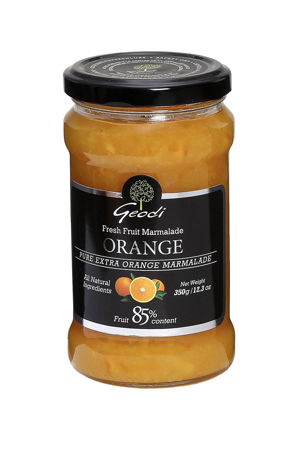 Geodi Pure Extra Orange Marmalade - 85% Fruit, 350g (Pack of 2)