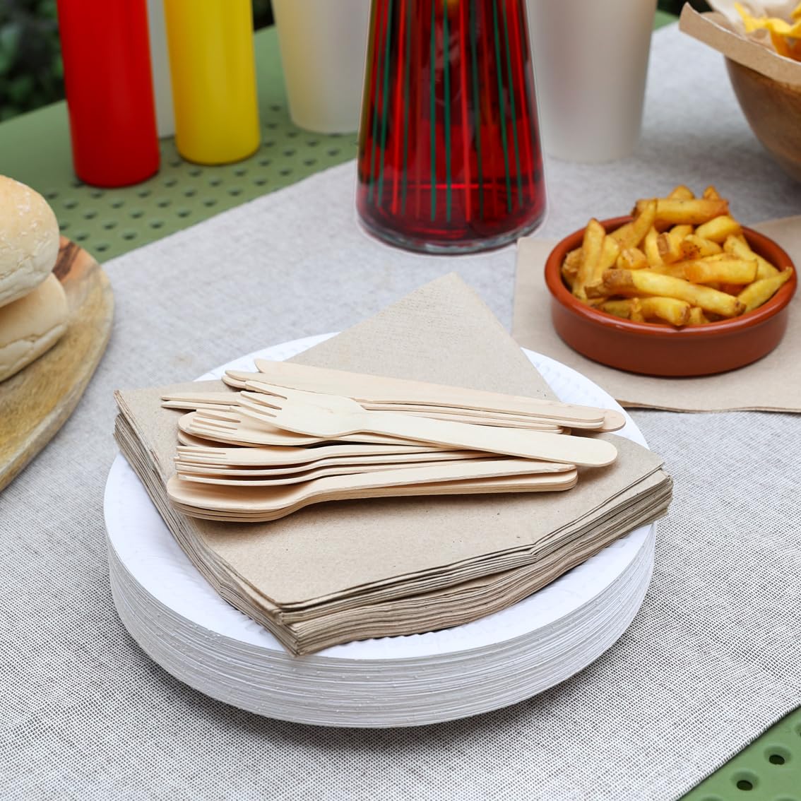 Talking Tables Table Kind Unbleached Napkins - 100 Pack, 2-Ply, 33cm 5