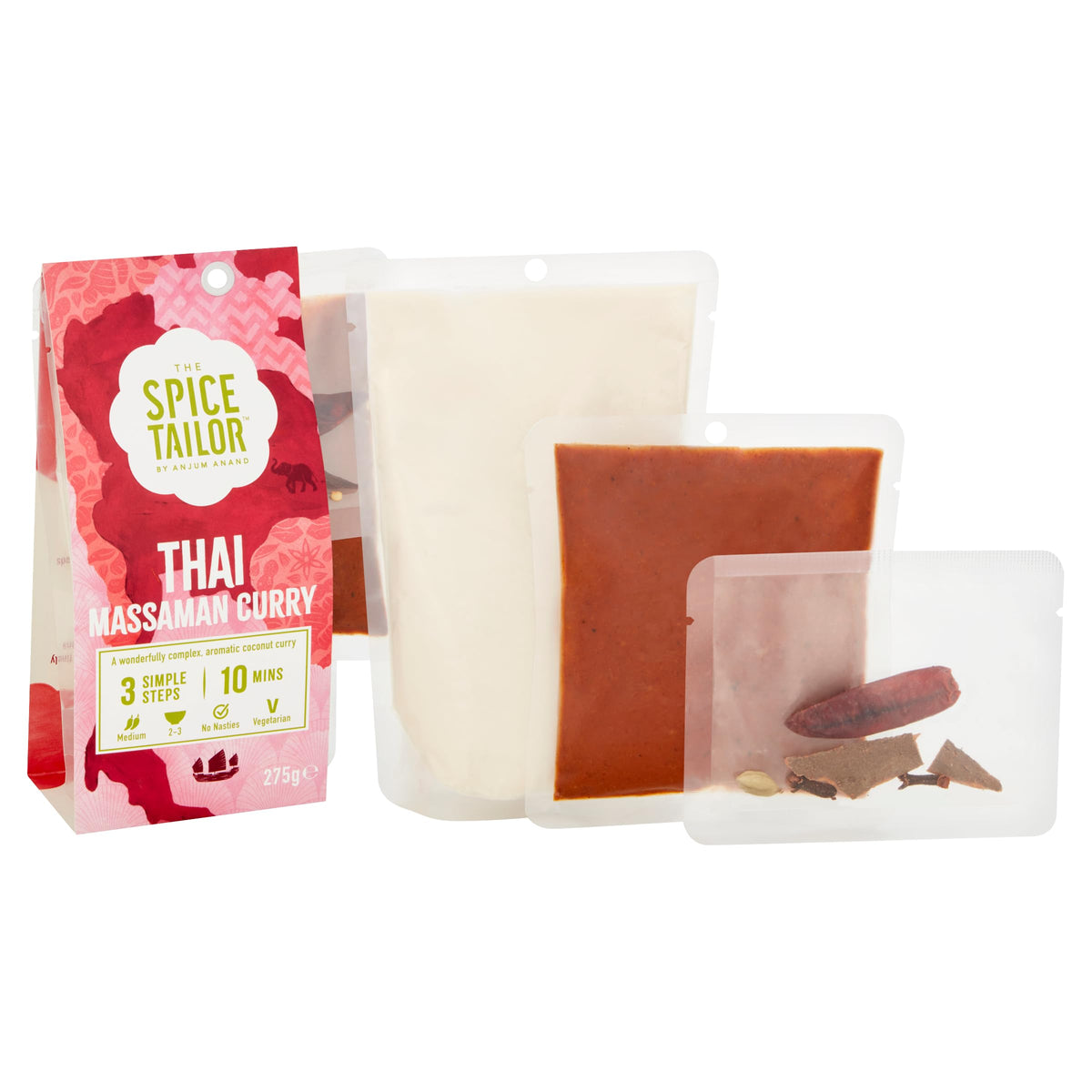 The Spice Tailor Thai Massaman Curry Sauce Meal Kit - Pack of 5 (275g Each) 4