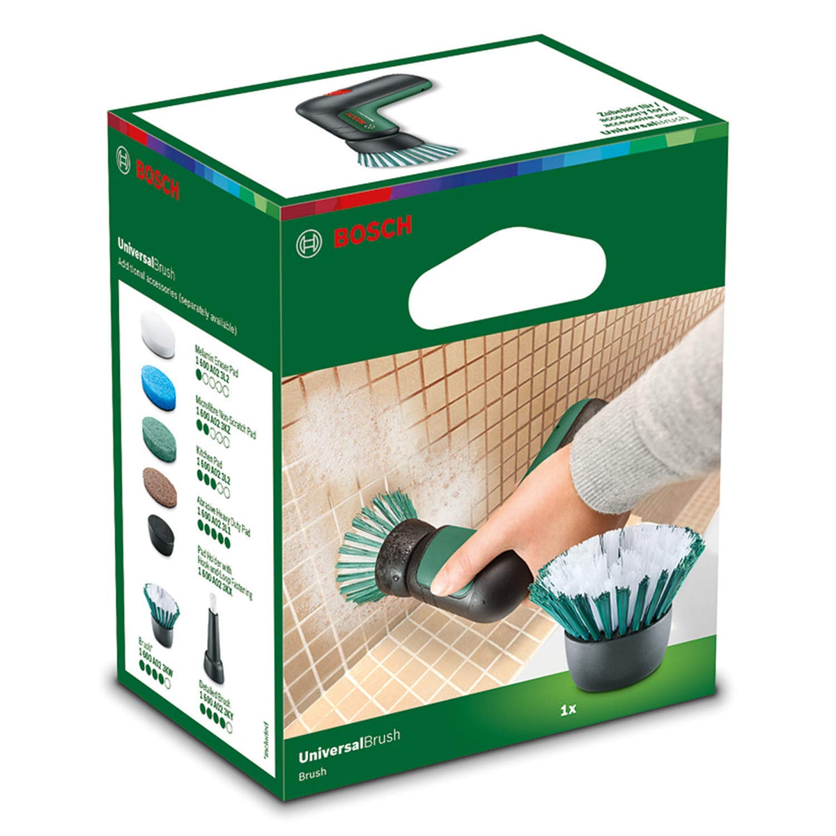 Bosch Bristle Brush - Heavy-Duty Bathroom & Kitchen Cleaning | Reusable | Green 8