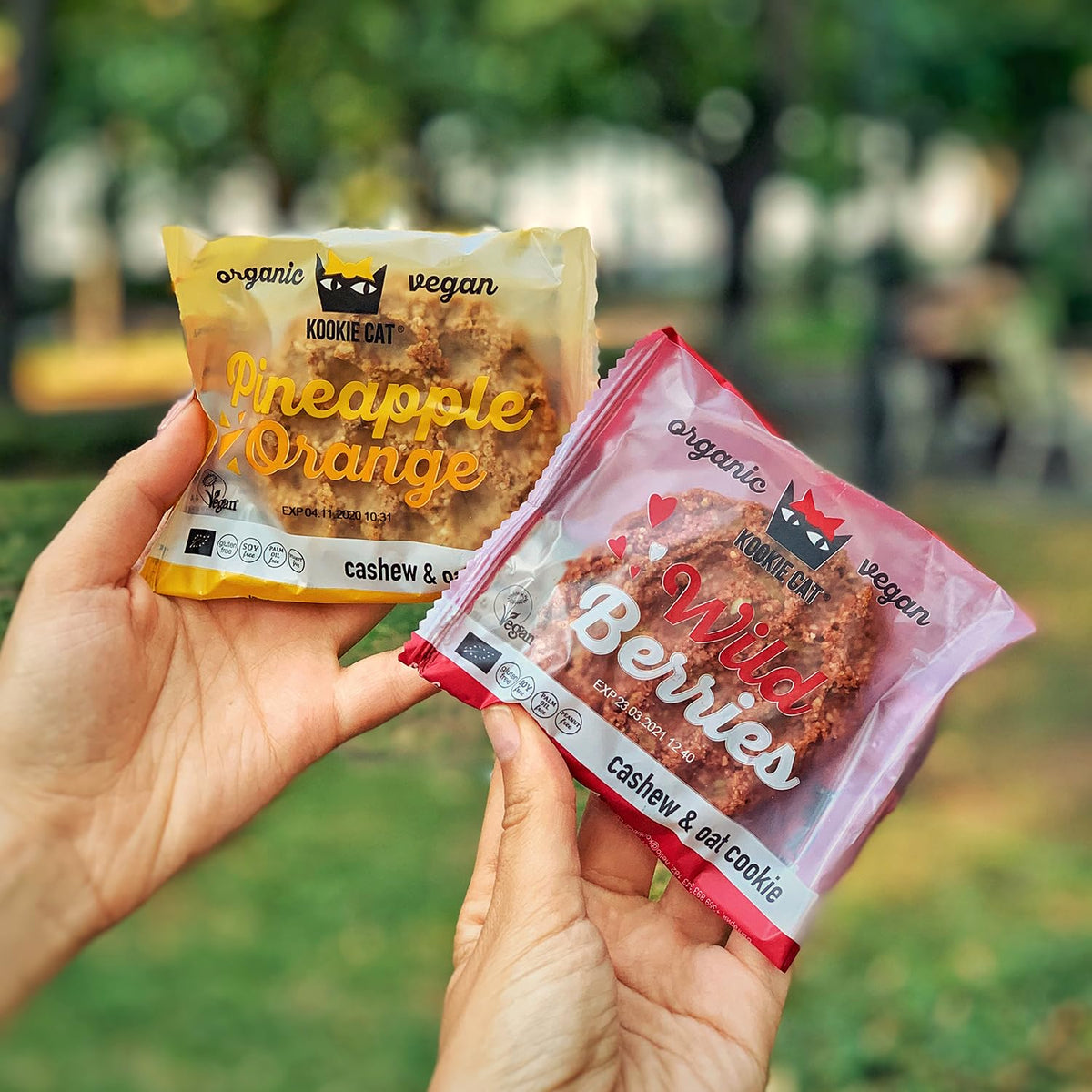 Kookie Cat Pineapple & Orange Vegan Cookies - 12 Pack, 50g Each 5