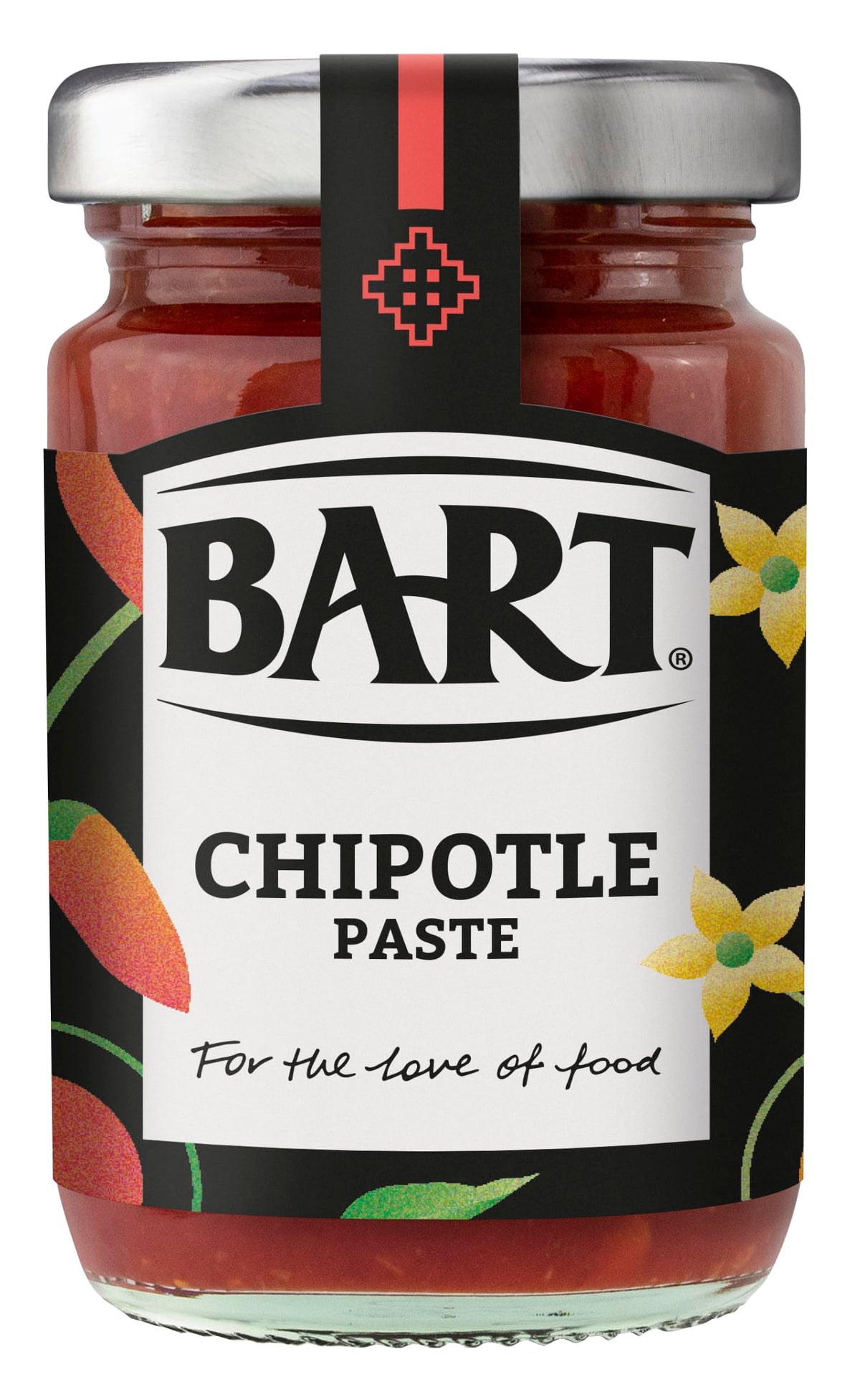 BART Chipotle Chilli Paste - 6 x 95g Jars | Hot & Smoky Flavour | Mexican Cuisine Ingredient