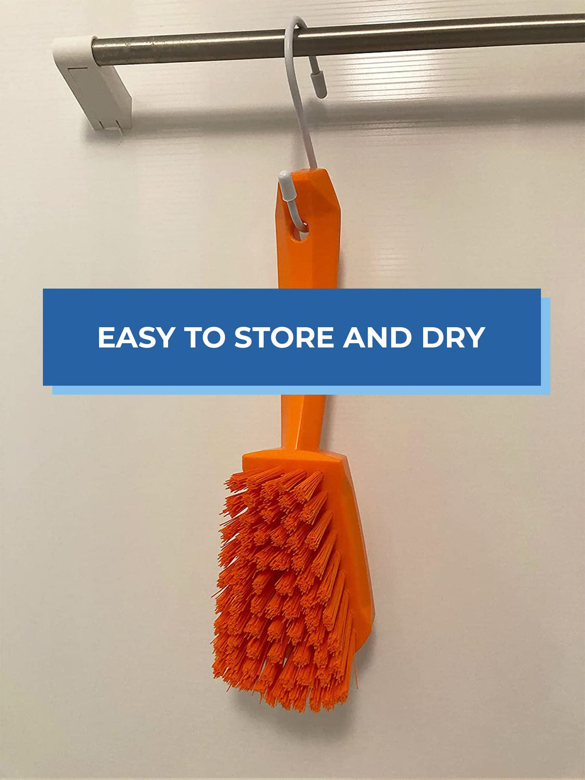 Vikan Hand Broom - Stiff Bristles for Stubborn Dirt | Polypropylene | Red 9