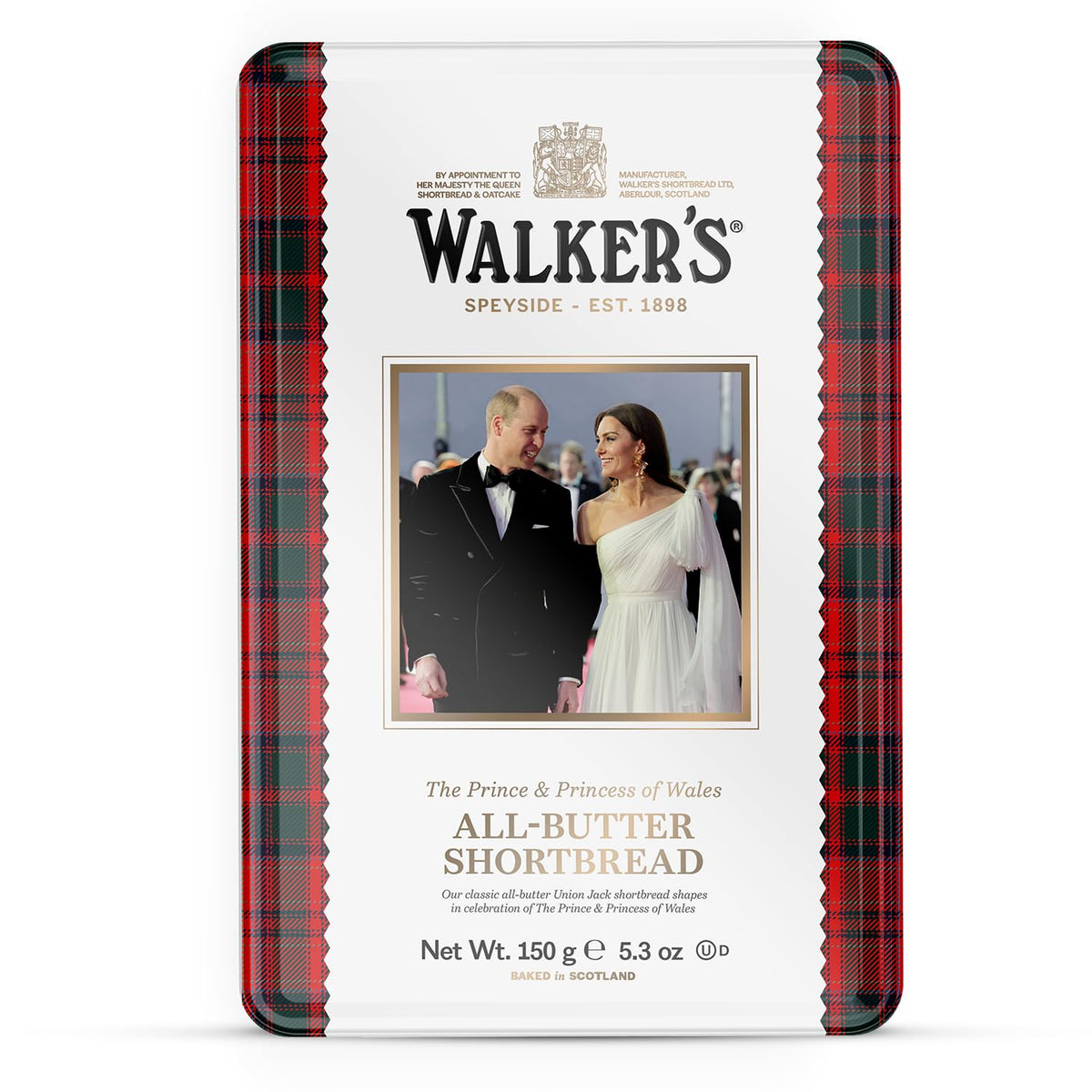 Walkers All-Butter Shortbread Prince & Princess of Wales Tin - 14 Pieces | 150g