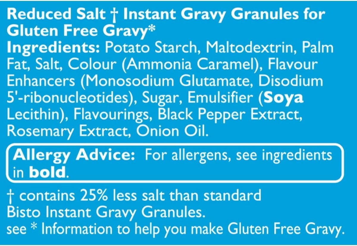 Bisto Gluten Free Reduced Salt Gravy Granules - 1.9kg Pack | Vegetarian & Vegan Friendly