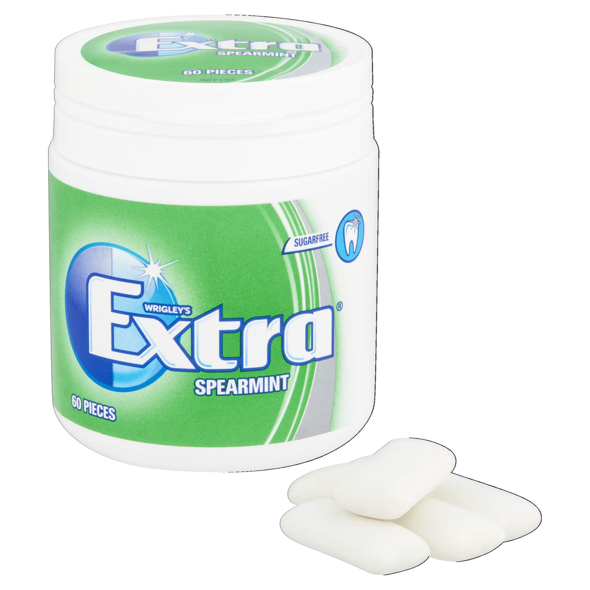 Extra Spearmint Sugar-Free Chewing Gum Bottle - 60 Pieces 4