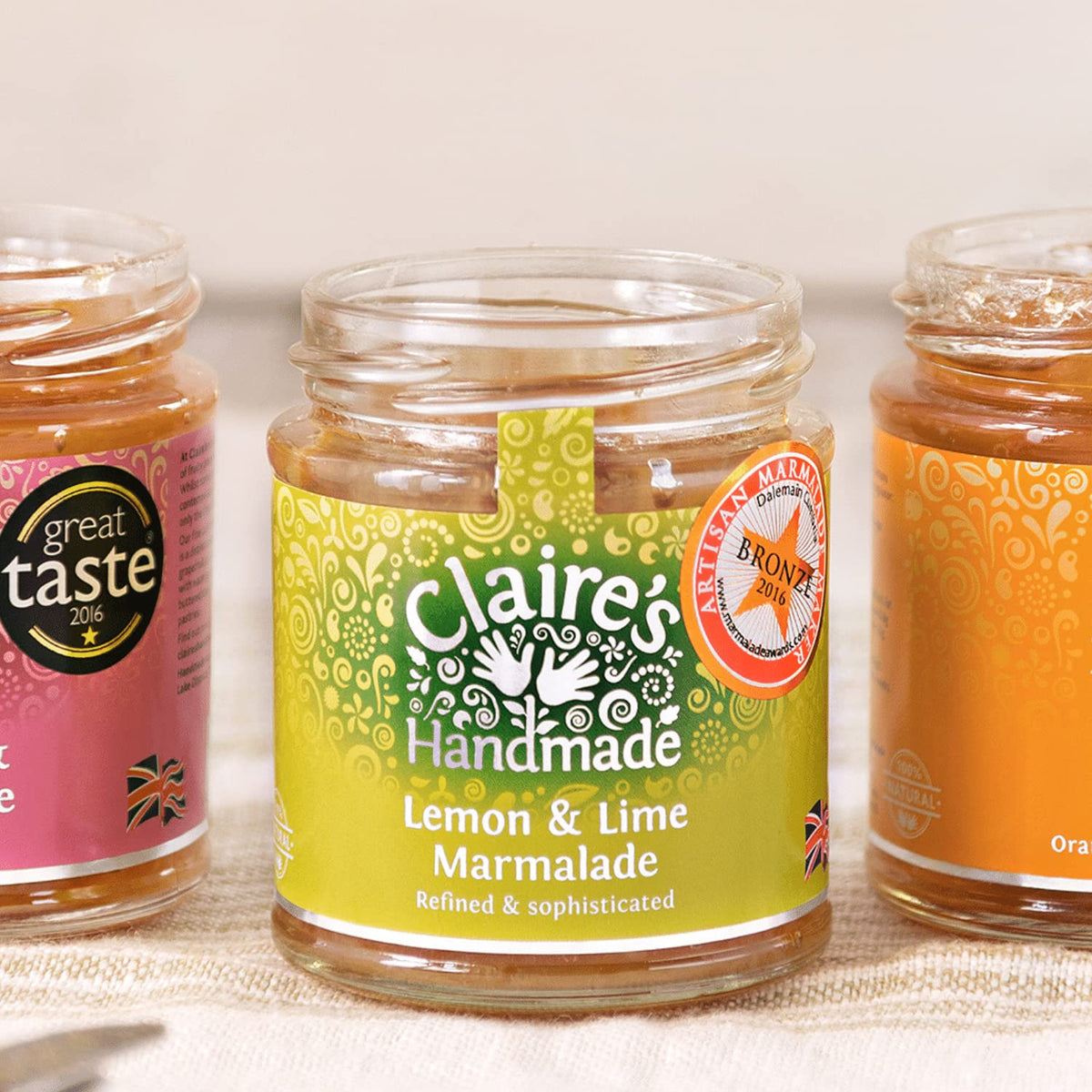 Claire's Handmade Lemon and Lime Marmalade - Bronze Award Winner | 227g Jar | Vegetarian & Vegan