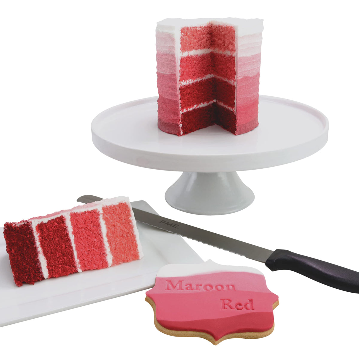 PME Paste Food Colouring - Maroon Red, 25g (Pack of 2) 5