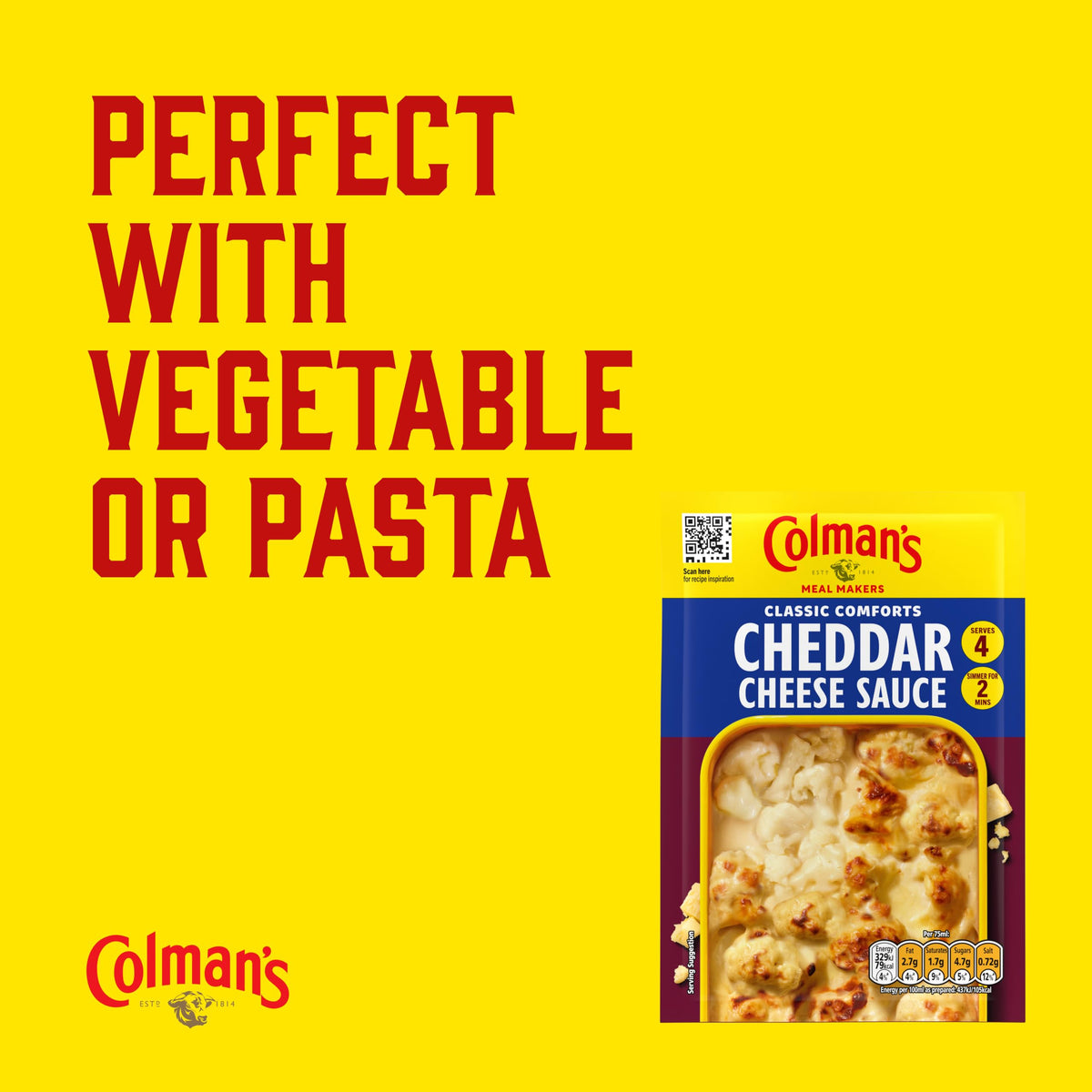 Colman's Classic Comforts Cheddar Cheese Sauce Mix - 16 x 40g Sachets 6
