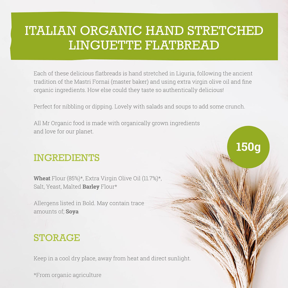 Mr Organic Classic Flatbread - Organic & Vegan | 150g Pack of 2 3