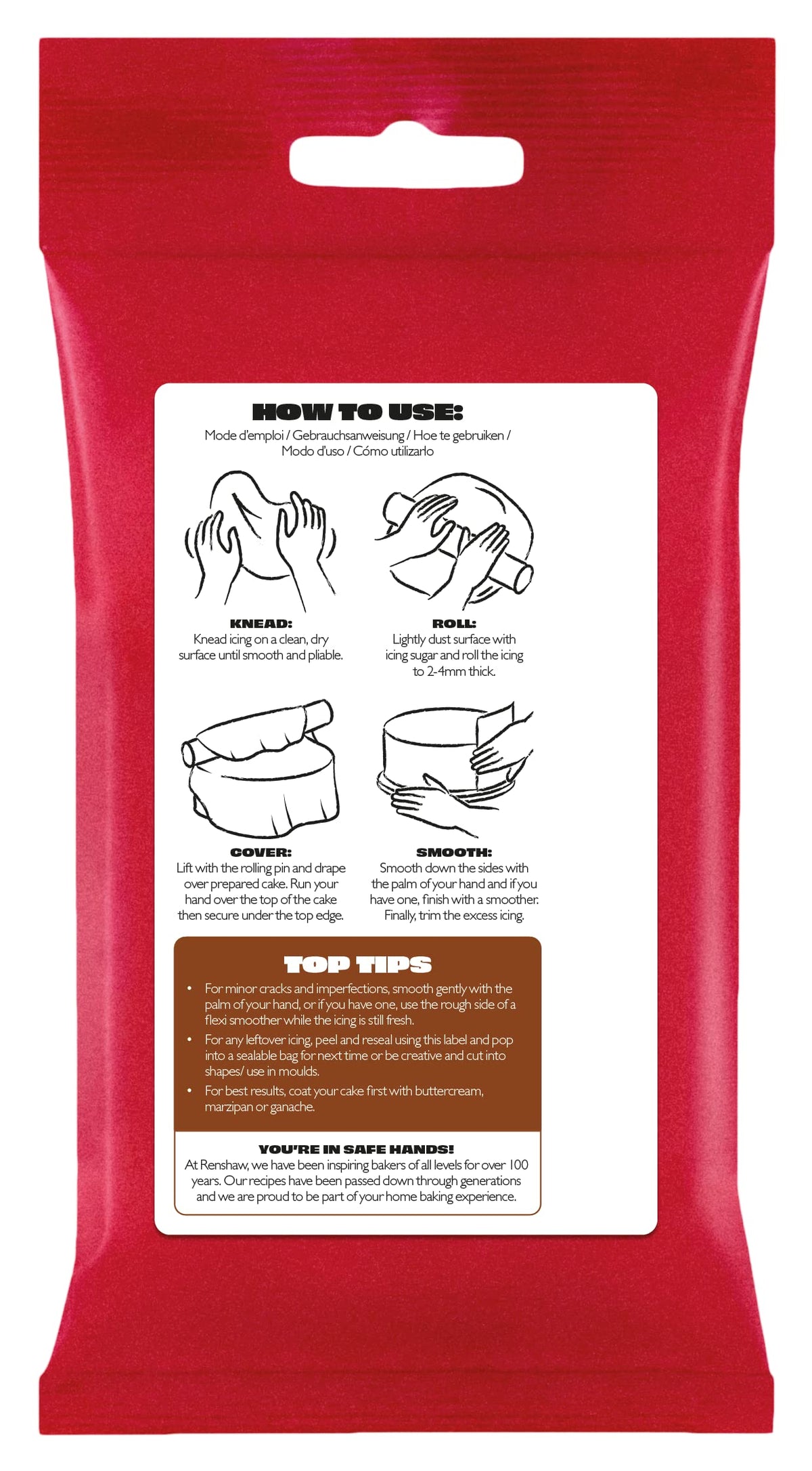 Renshaw Just Roll With It Fondant Icing - Dark Brown, 250g (Pack of 2) 3