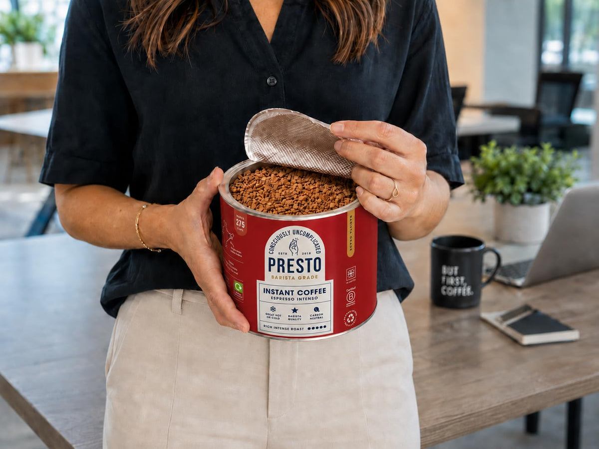 Presto Intenso Instant Coffee - 500g Freeze Dried Robusta | Dark Chocolate & Treacle Notes 5
