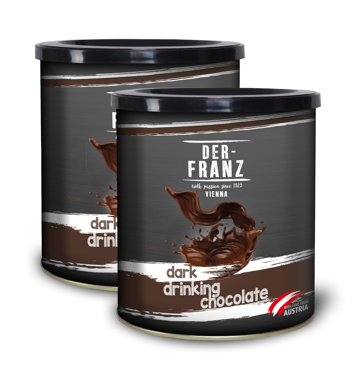 Der-Franz Dark Drinking Chocolate - 38.9% Cocoa | 1000g Pack of 2