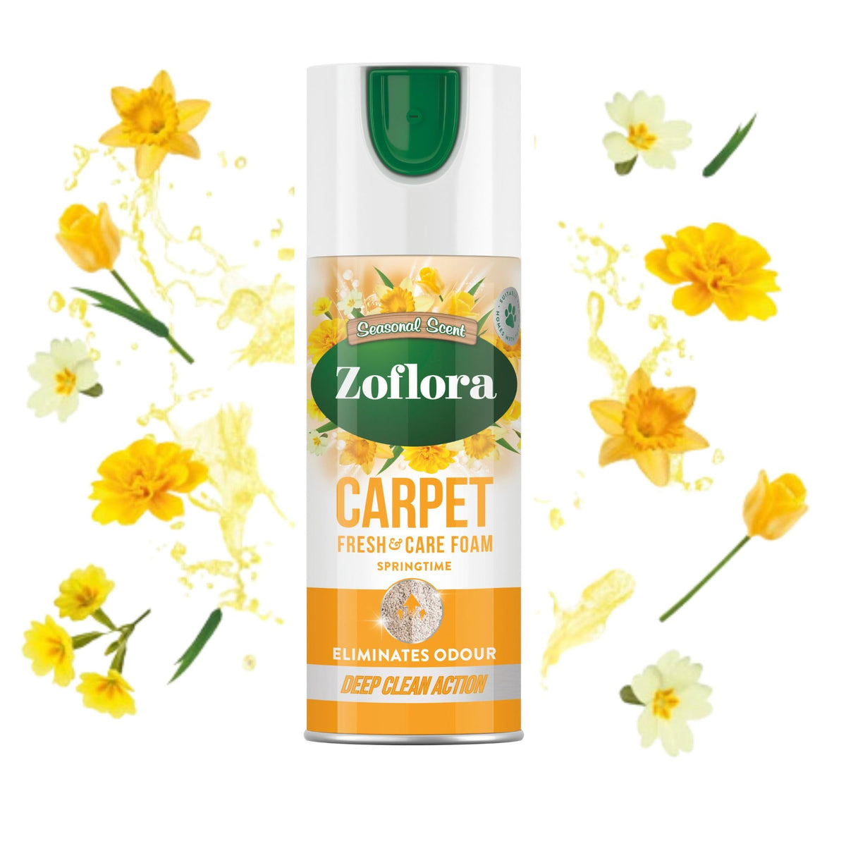 Zoflora Springtime Carpet Foam - Eliminates Odours & Freshens | 400ml Foam