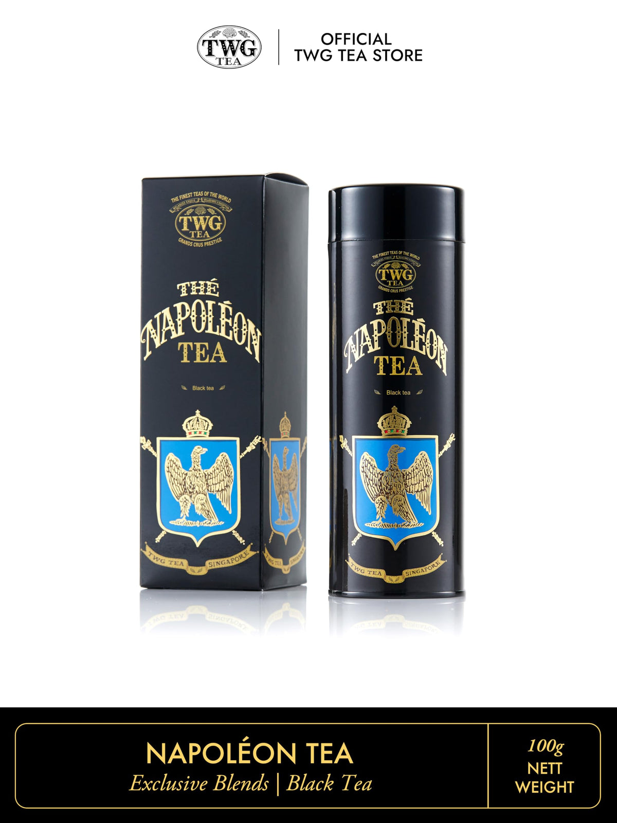 TWG Tea Napoléon Tea - Loose Leaf Black Tea with Caramel Pieces, French Spices, and Vanilla | 100g